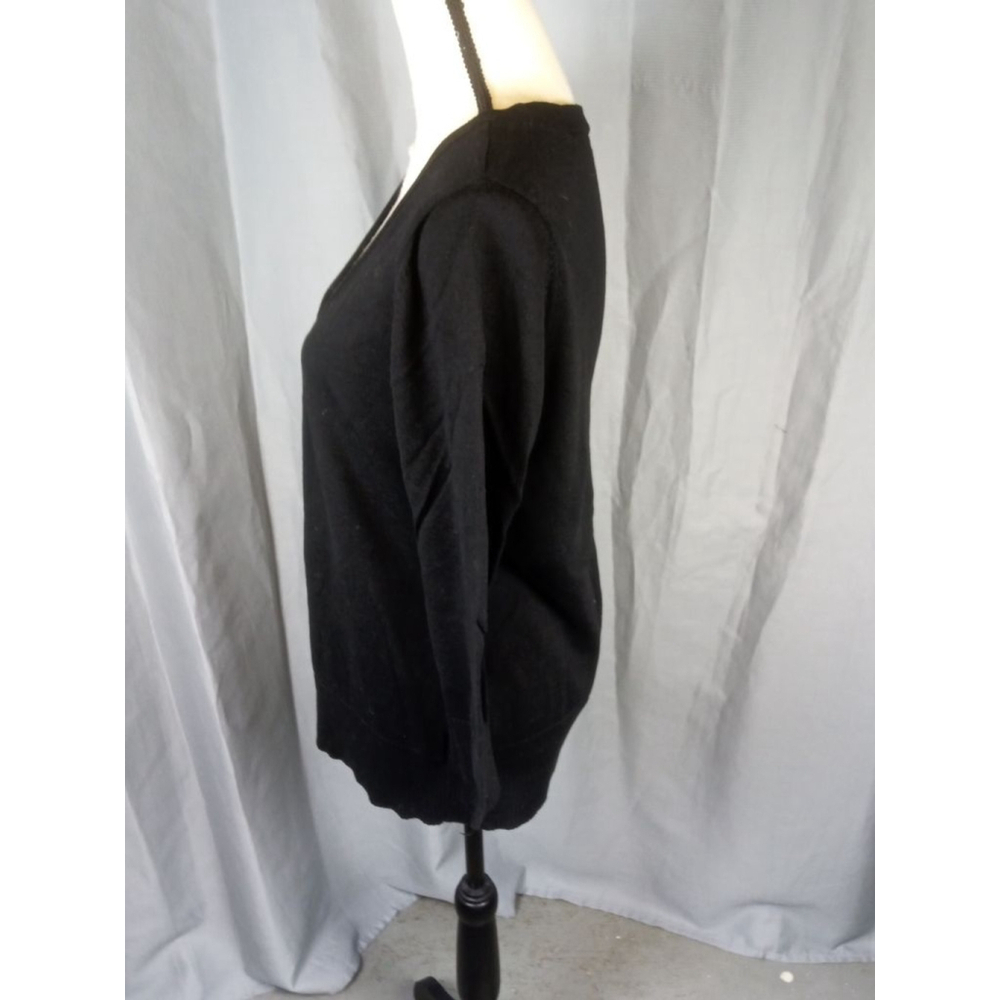Women's AB Studio Black Cardigan Sweater XL - Picture 2 of 4